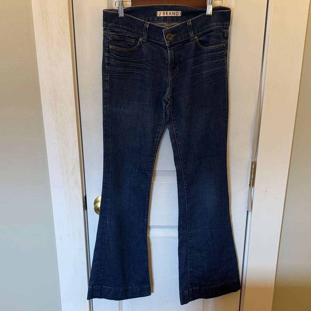 J Brand Deep Indigo Bell Bottom Jeans